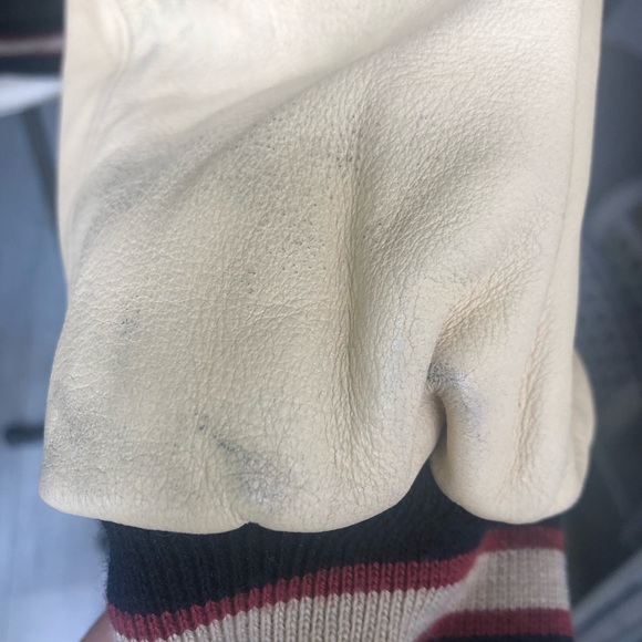 Disney 2000 Millennium Leather Varsity Bomber Jacket Mickey Mouse Sz L Rare - Picture 14 of 16